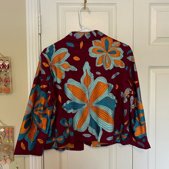 NWT Embroidered Anthropologie Blazer Jacket - Picture 3 of 4
